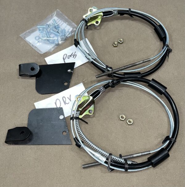 1951-1954 Emergency Brake Cables and Brackets Set